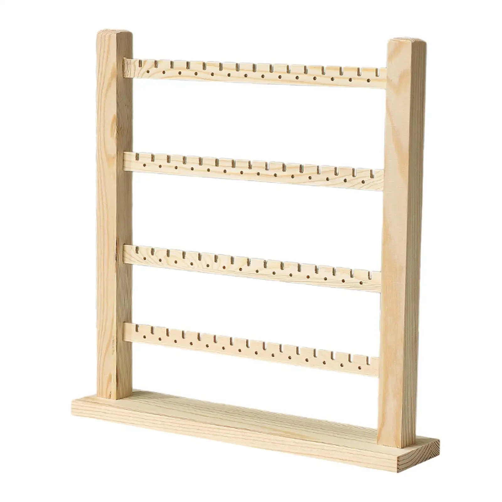 Jewelry Organizer Multi Tiers Wood Stable Base Earring Display Stand Ear Studs Holder for Home Vanity Store Desktop Dresser