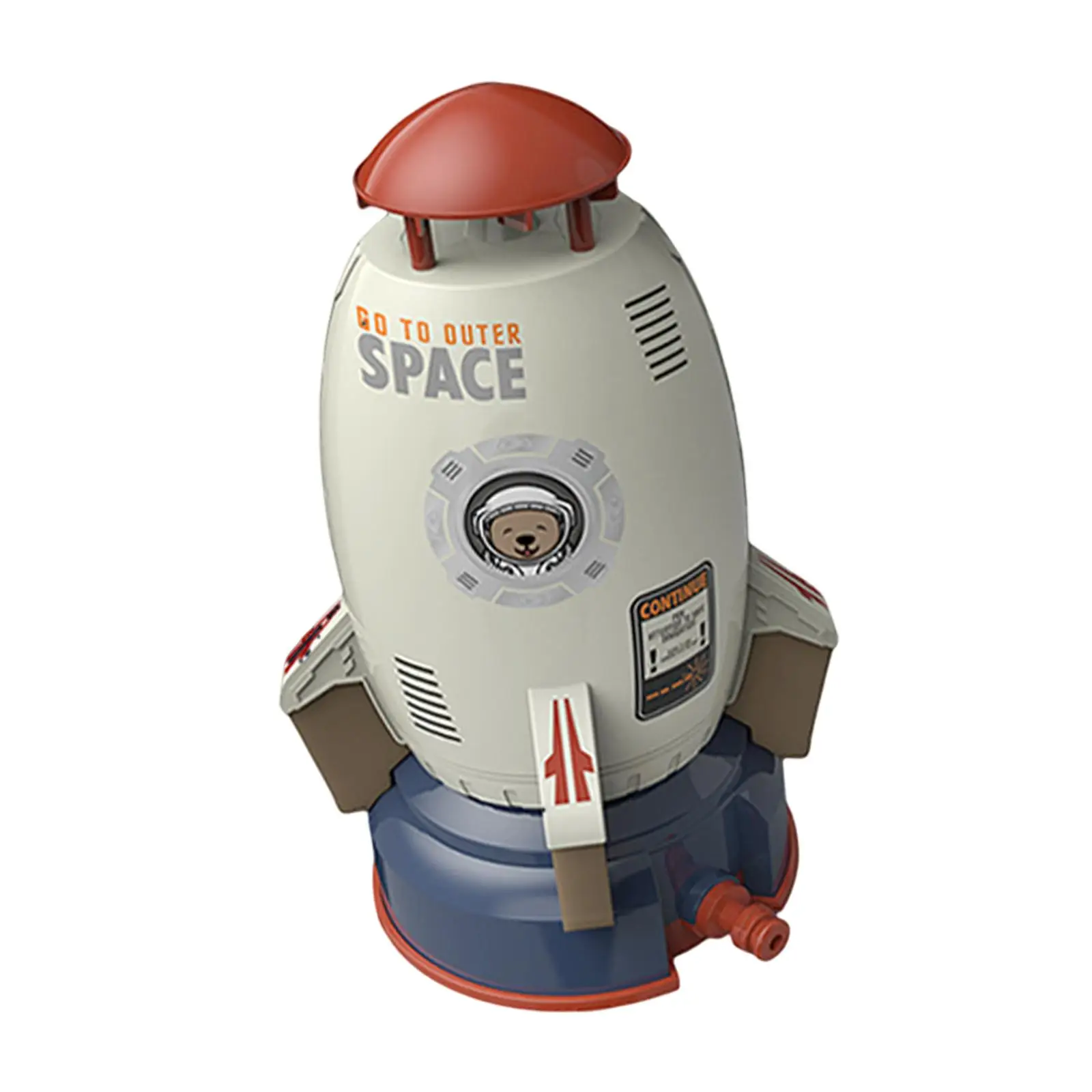 Outdoor Rocket Water Pressure Lift Sprinkler Toy Space Rocket Shape for Boys