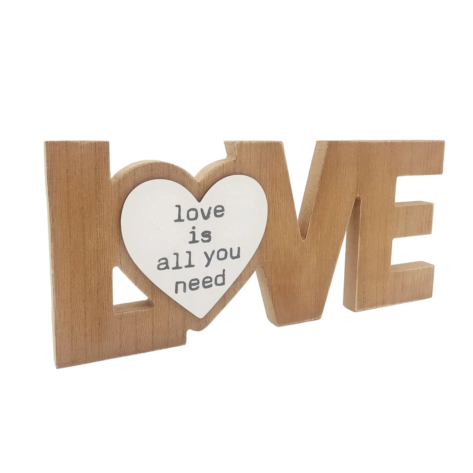 Wooden Love Words Decorative Sign Freestanding Photo Props Durable Sturdy