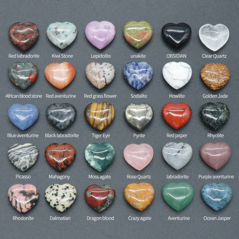 Heart-shaped Natural Stone Set