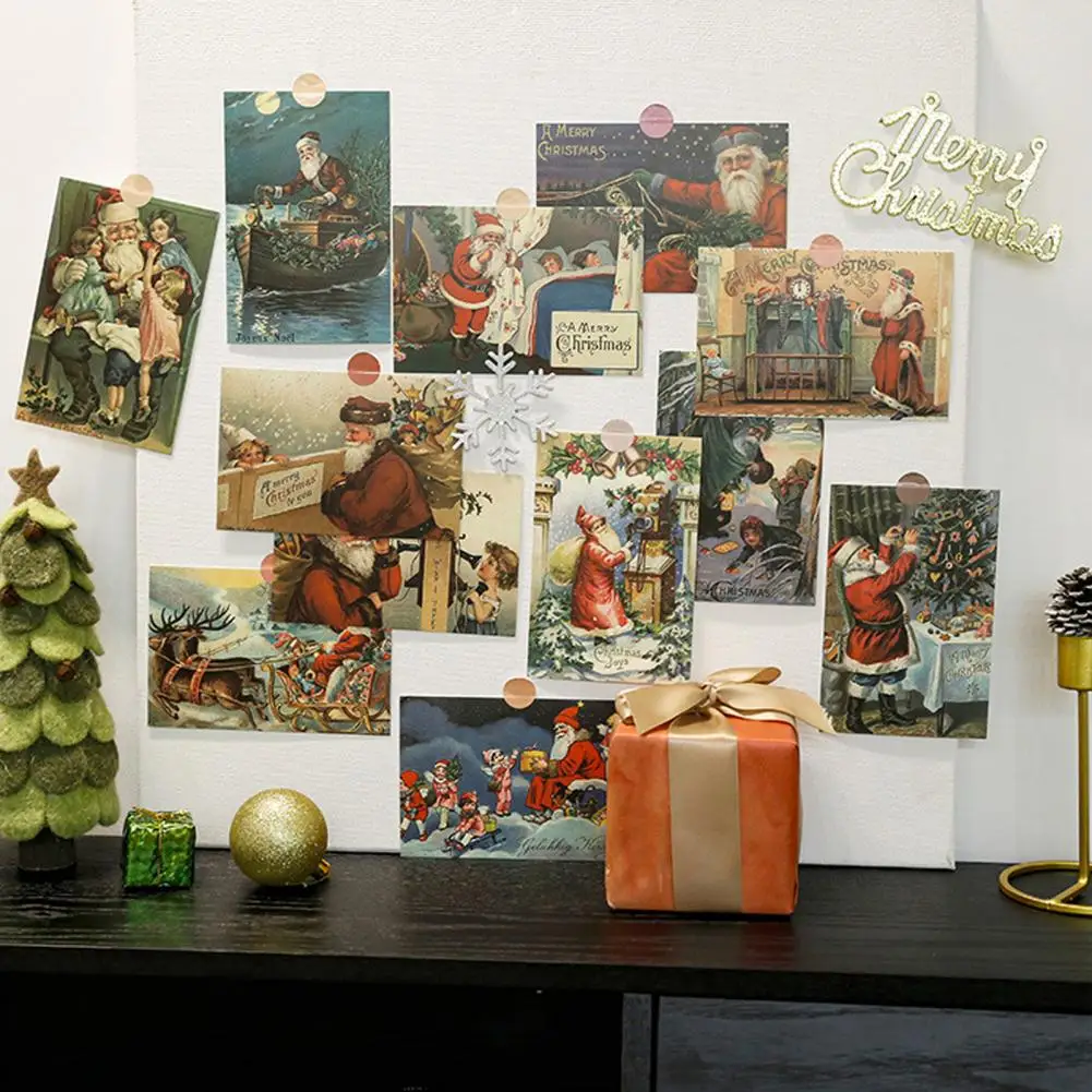 Праздничные открытки в стиле ретро, открытки для рождественских открыток,  винтажные рождественские открытки, праздничные элементы, рождественские  открытки в стиле ретро | AliExpress