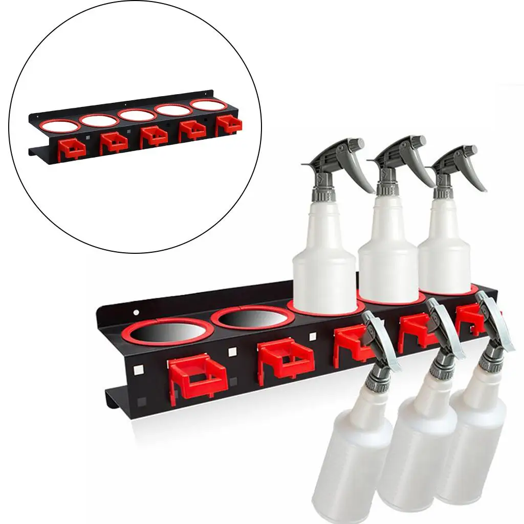 Spray Bottle Storage Rack Wall Mounted Accs Detailing Tools Stand Detailing