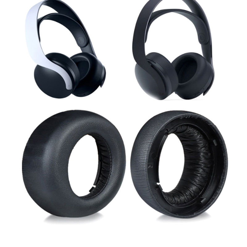 Ohrpolster für PS5 PULSE 3D Headset Ersatz-Ohrpolster Ohrpolster Ohrabdeckung Schwarz Kopfhörer Reparatur – Detail 1