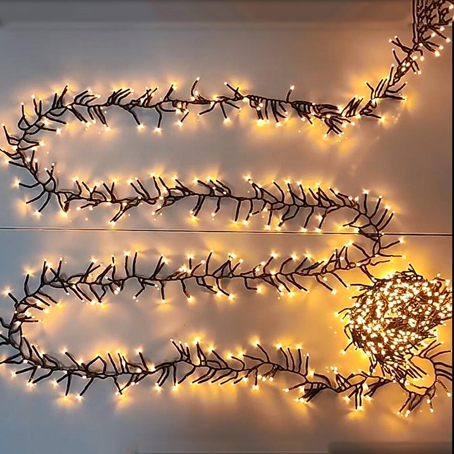 30M 1500LEDs Christmas Garland String Lights 8 Modes Outdoor Waterproof Fairy Lights for Garden Party Wedding New Year Decor
