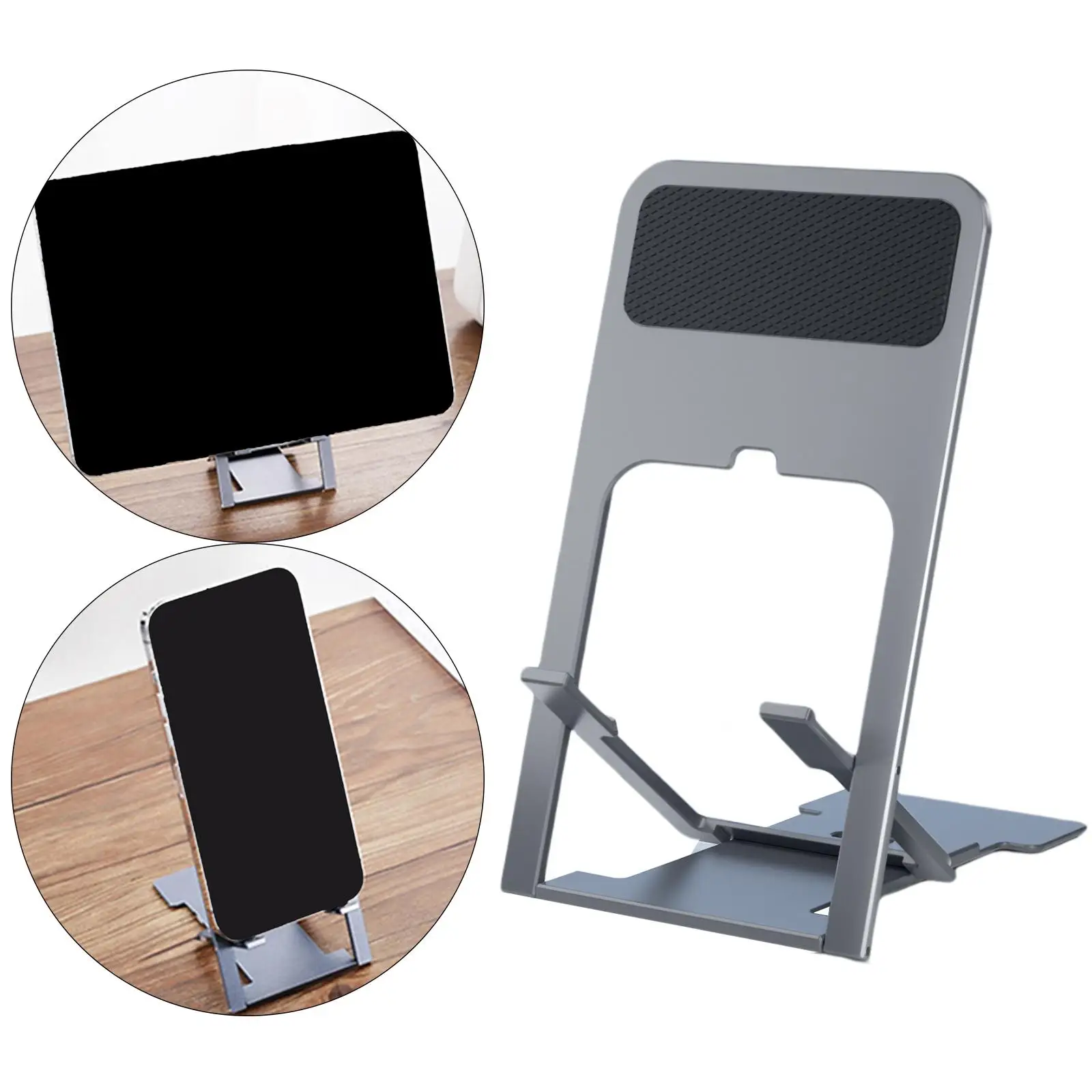 Vertical Folding Mobile Phone Holder Stand Angle Adjustable Stable Desktop Charger for Learning Hotel Office