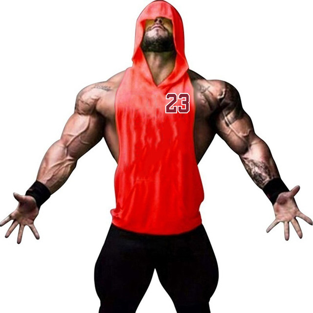 Musculosos De Fitness Com Capuz Tanque Topos Homens Musculação Stringer  Singlets Treino Sem Mangas Camisa Ginásio Roupas Colete Algodão Hoodies -  Regatas - AliExpress