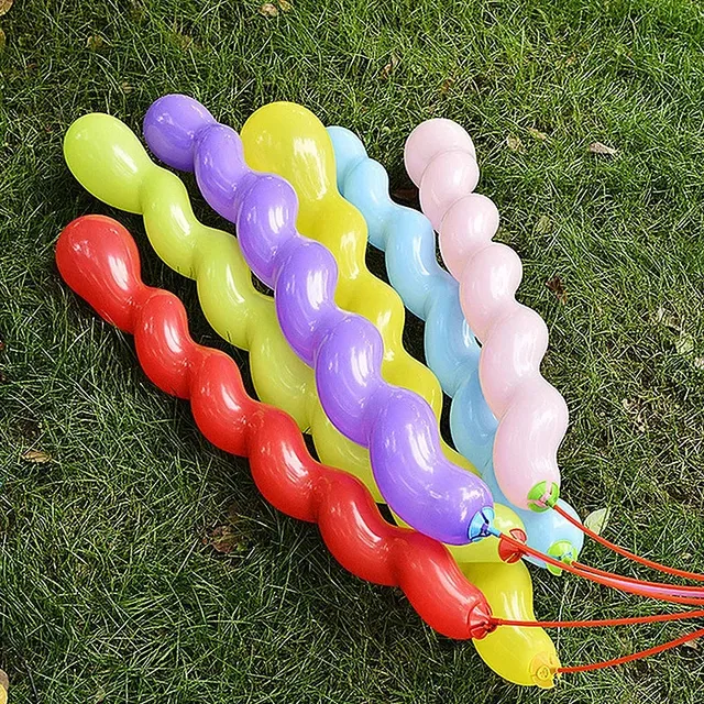 Spiral Twisted Latex Balloons 100Pcs 12