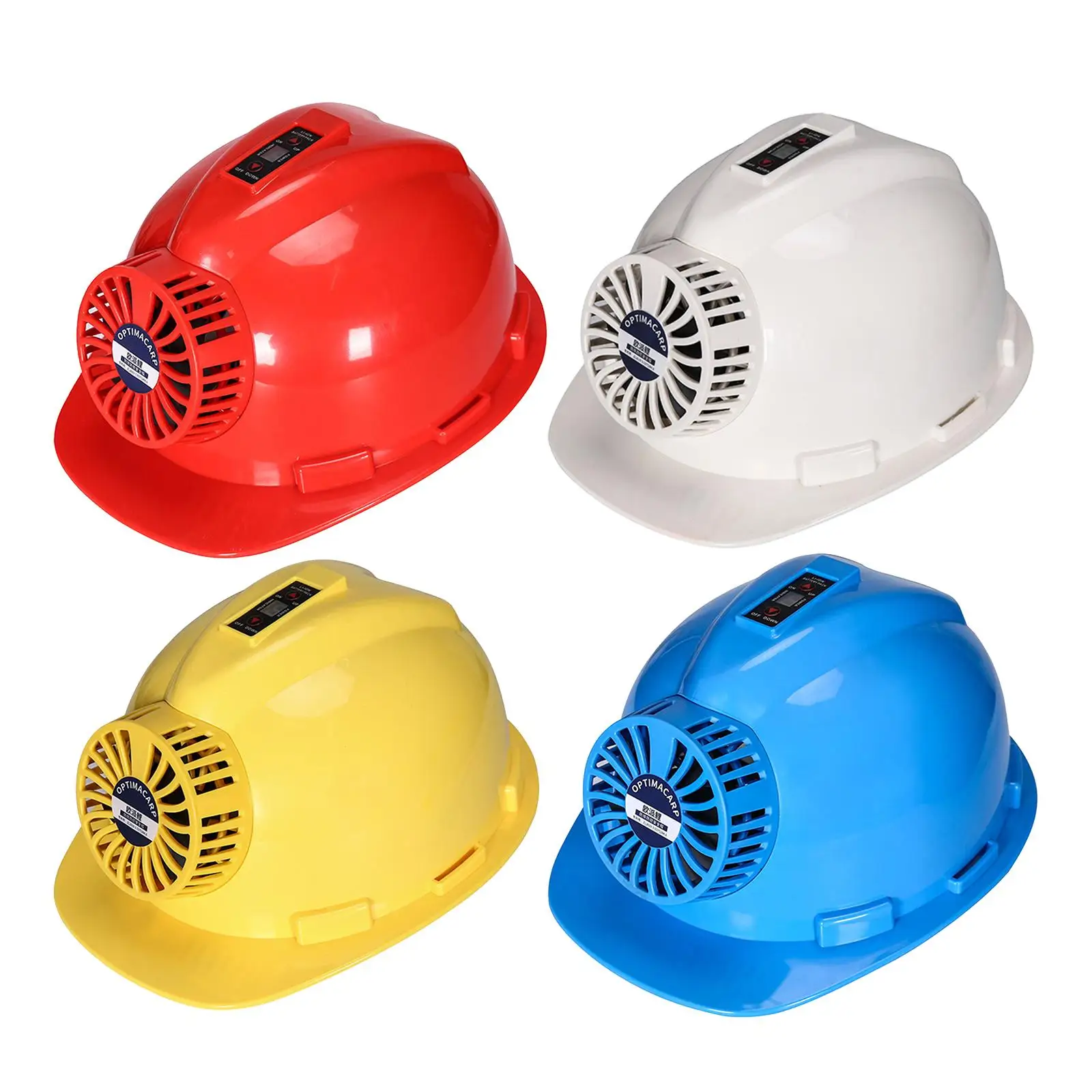 Construction Hard Hat with Fan 4 Speeds Adjustment Charging Workplace Thickening Summer Outdoor Working Sunshade Protective Cap
