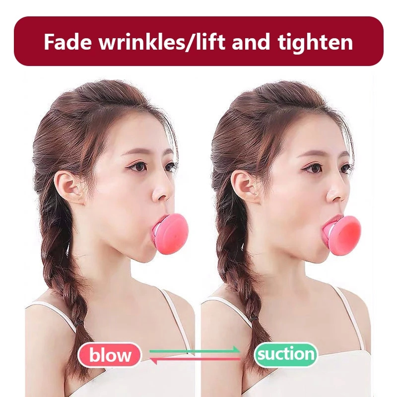 Best of Silicone Slimming Face Lifter Double V Face Facial Lifter Thin Wrinkle Removal Blow Breath Exerciser Masseter Muscle Line Tools Reviews & Tips - Image 2