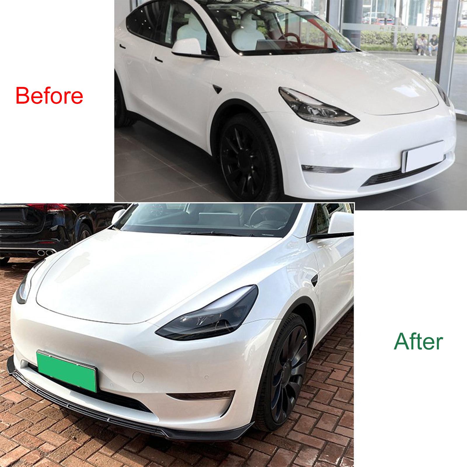 Front Bumper Splitter Lip Body Kit Black for Tesla Model Y Replacement