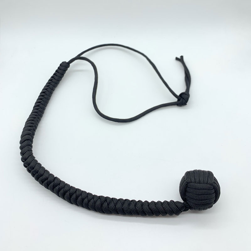 DIY Monkey Fist Whip Bracelet Outdoor EDC Self Defense Rope Steel Ball Broken Window Breaker Personal Safety Keychain Tools