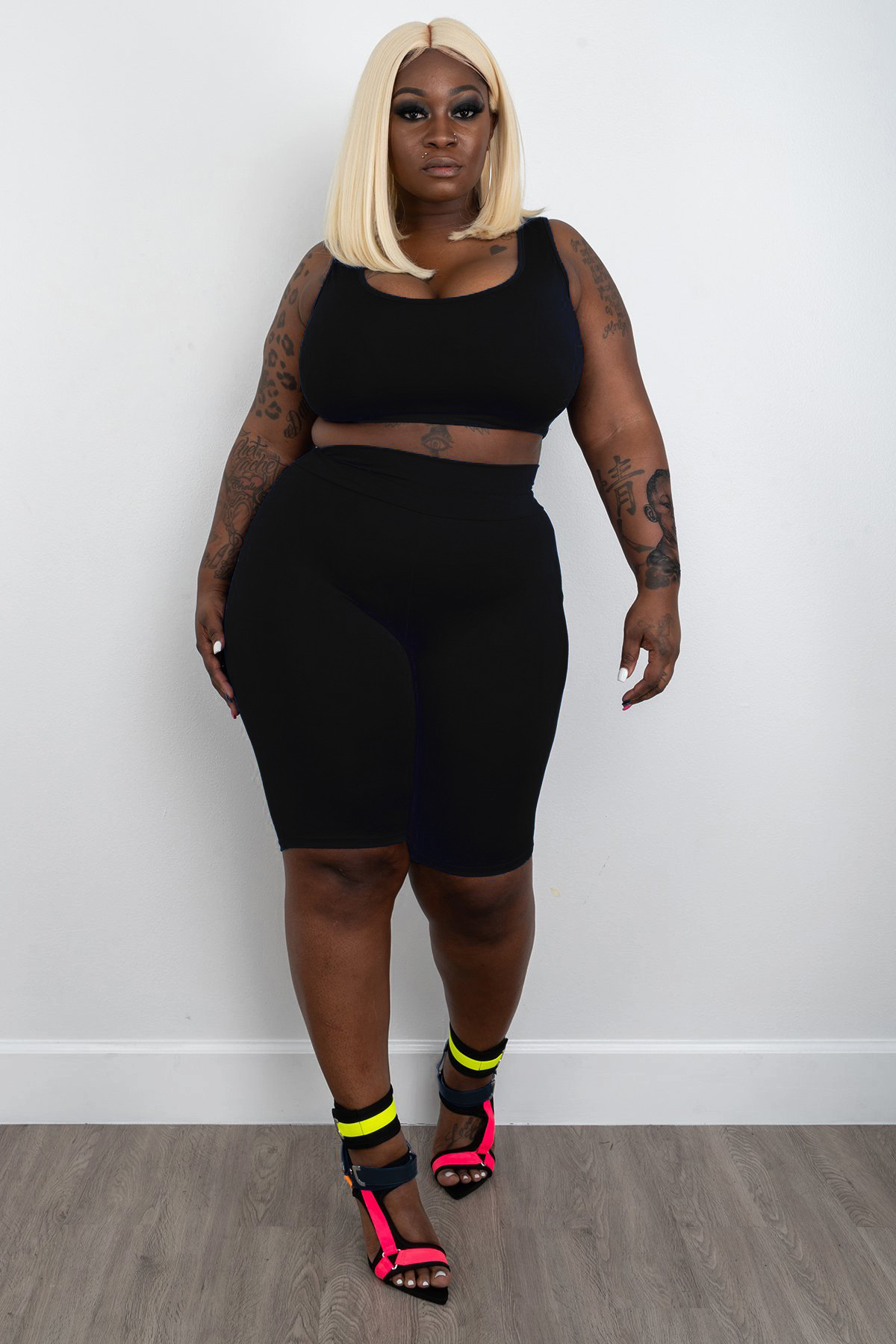 Stretch Tank Shorts Shapewear 2PC Set 