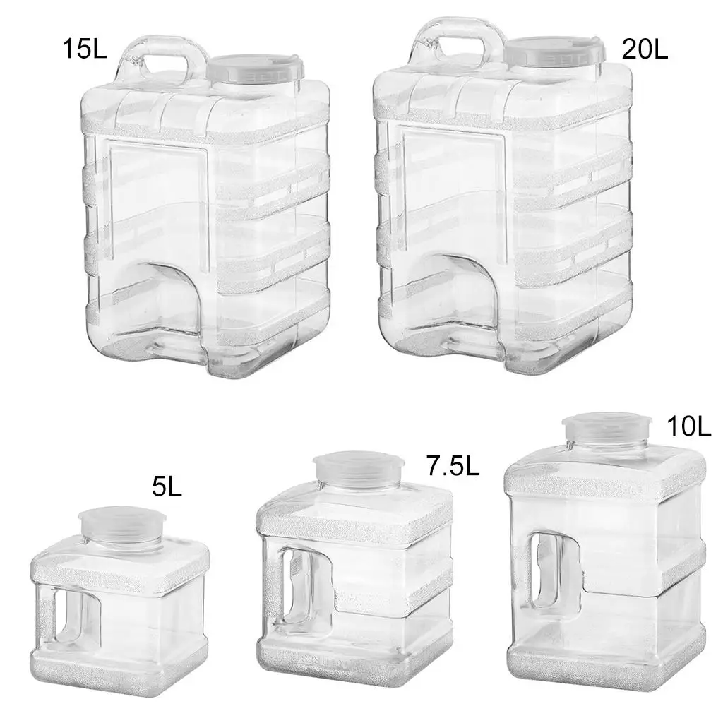 Portable Leak-Proof Plastic Large Water Bottle Bucket Tank BPA Free Camping
