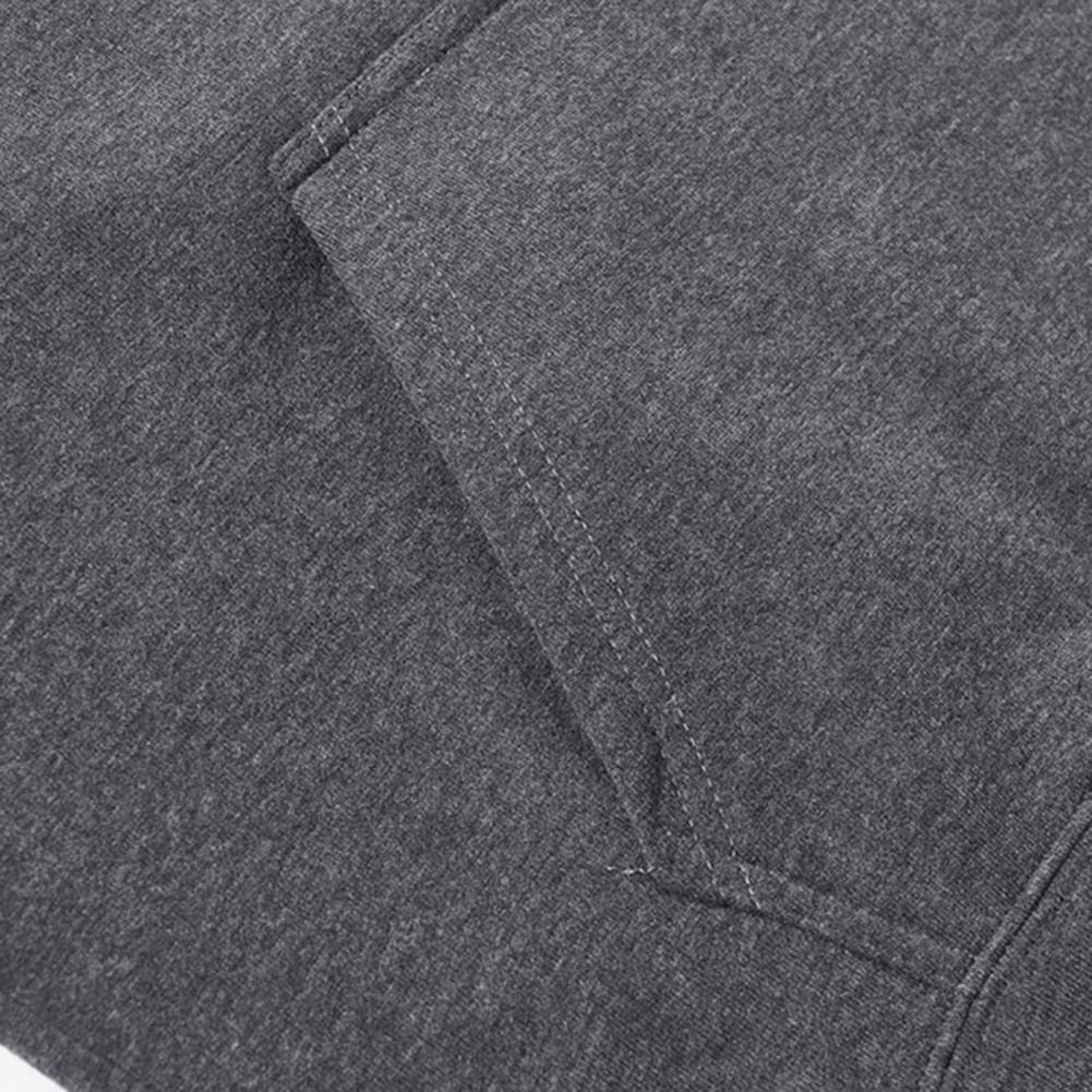 Description Picture 6 of itemTrendy Men Jacket All-Match Slim Fit Drawstring Hooded Long Sleeve Men Jacket  Casual Sweatshirt Skin-friendly