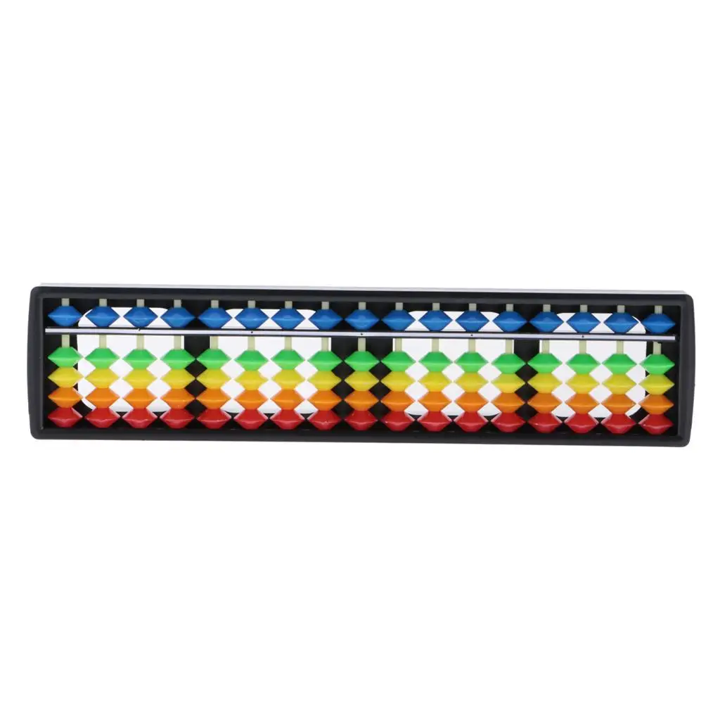Multicolor 17 Rods Plastic Portable Abacus Arithmetic Tool Mathematics Toys