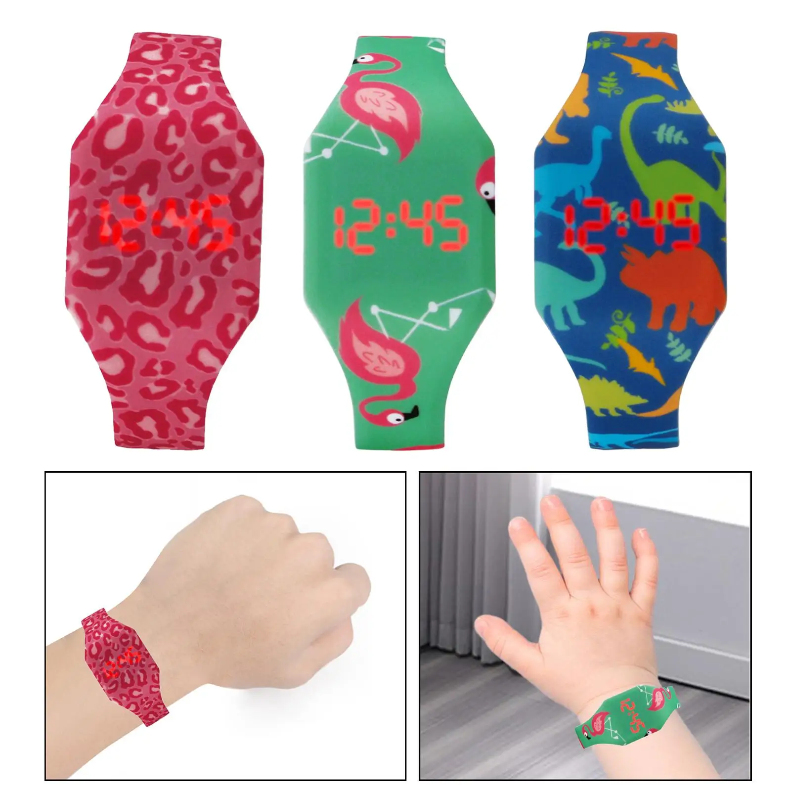 Cute Children Watch Wristwatch Silicone Stylish Flip Open Comfortable wearing Fine Workmanship Soft Watch Strap Lovely
