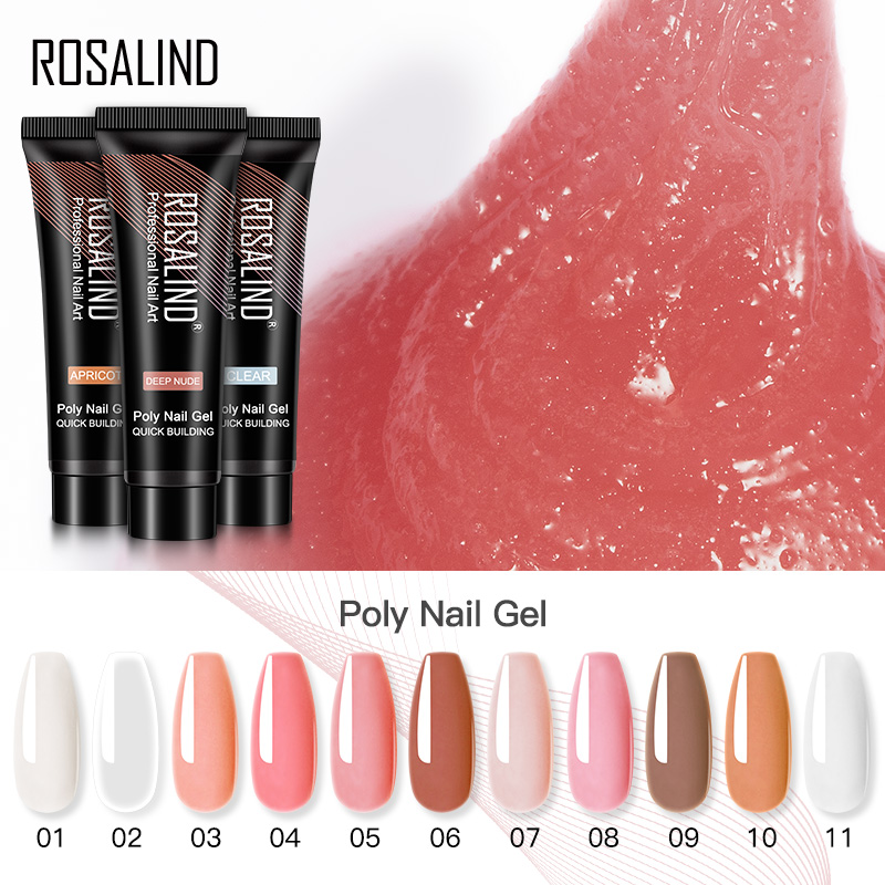 Best of ROSALIND Poly Nail Extension UV Gel 15ML For Nail Art 30ML Quick Extension Gel Soak Off Nail Art DIY Manicure Gel Varnish Reviews & Tips