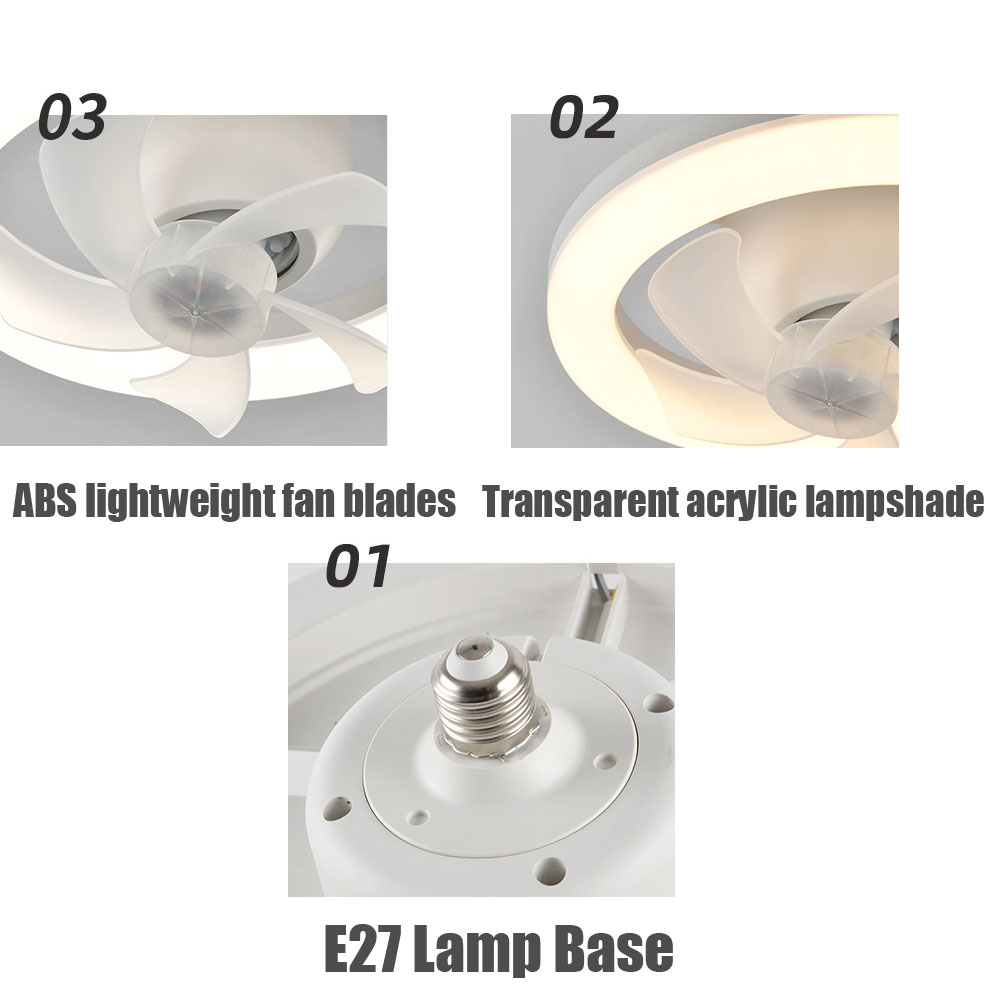 Title 15, 60W Deckenventilator E27 mit LED-Licht und Fern...