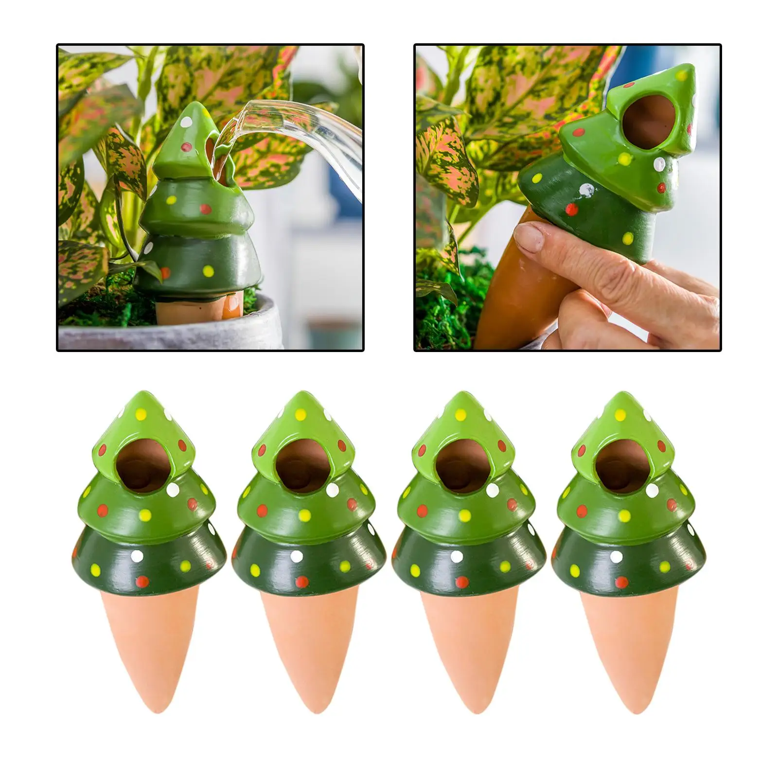 4Pcs Plant Watering Stakes Plant Waterer Automatic Drip Irrigation Watering Devices Self Watering Stake for Outdoor Home Indoor