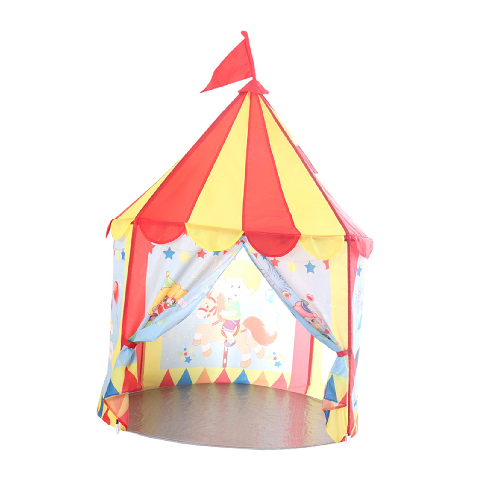 Kids Playhouse Play Teepee Foldable for Boys Girls Easy to Assemble Prince Castle Tent Play Tent for Home Garden Children Baby