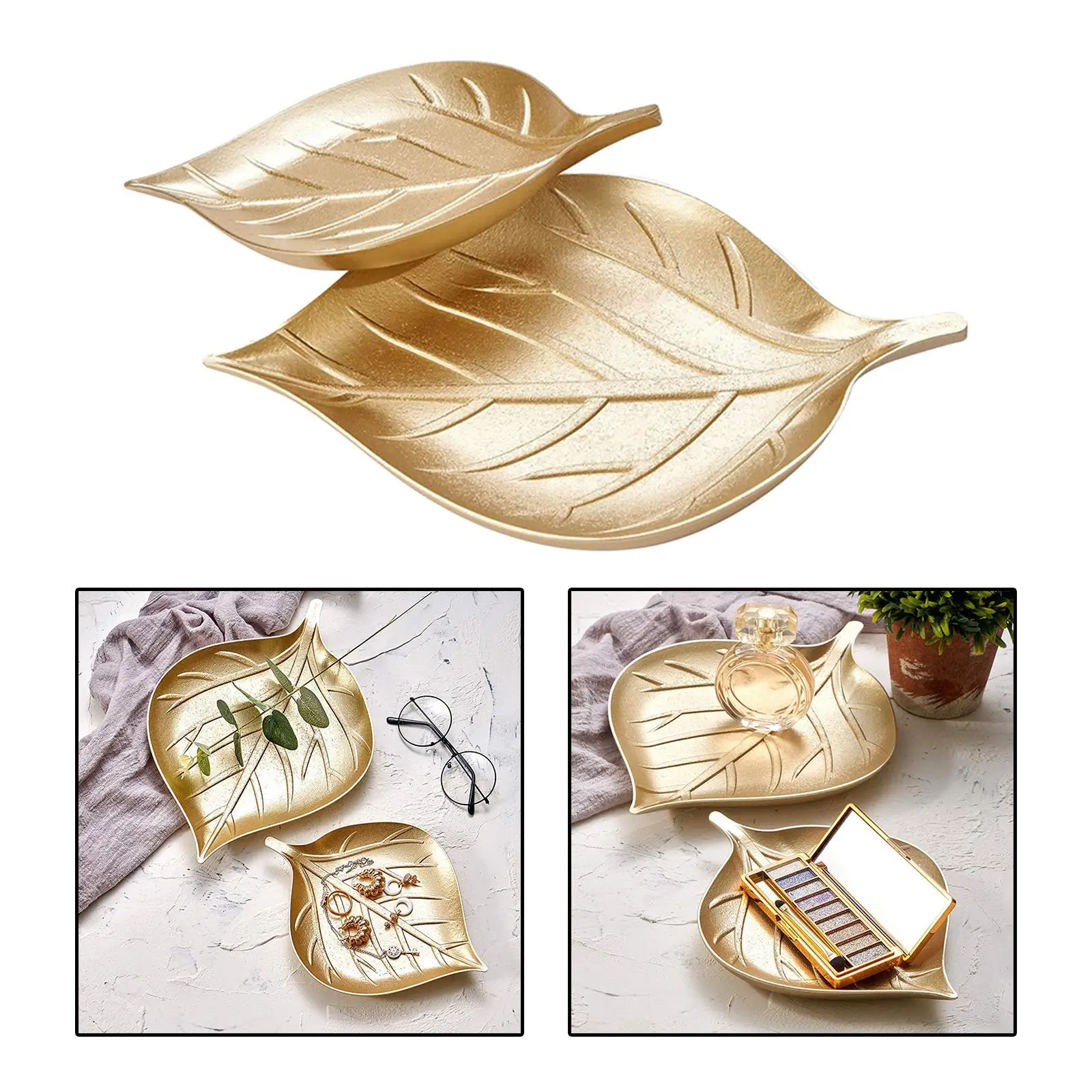 Storage Tray Accessories Decorative Home Plate for Vanity Tray Desktop Decoration Countertop Cosmetic Living Room