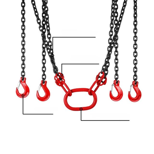 Chain Sling 4 Legs 5/16 Inch Manganese Steel Lifting Sling Hook