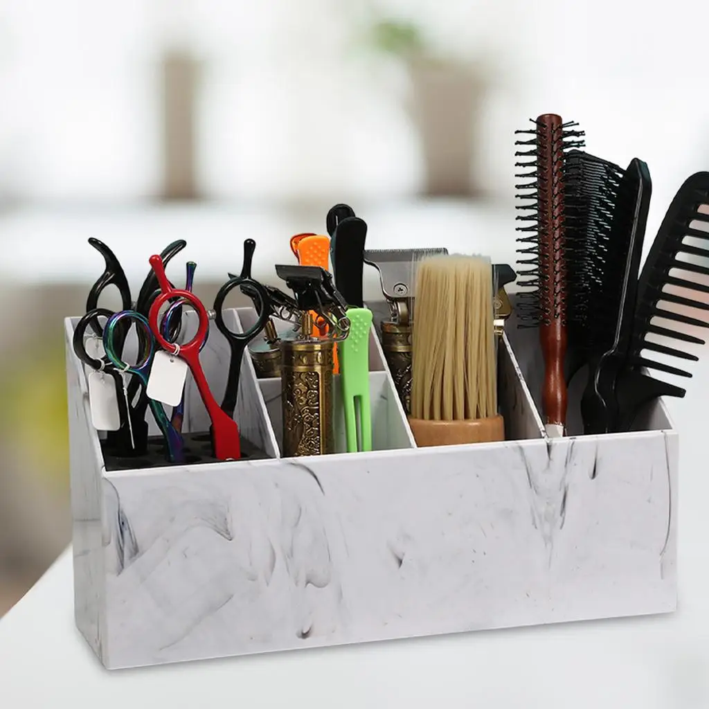 Barber Scissors Holder Box Large Capacity Multifunctional Brushes Storage Rack Scissors Storage Container for Brushes Hair Salon