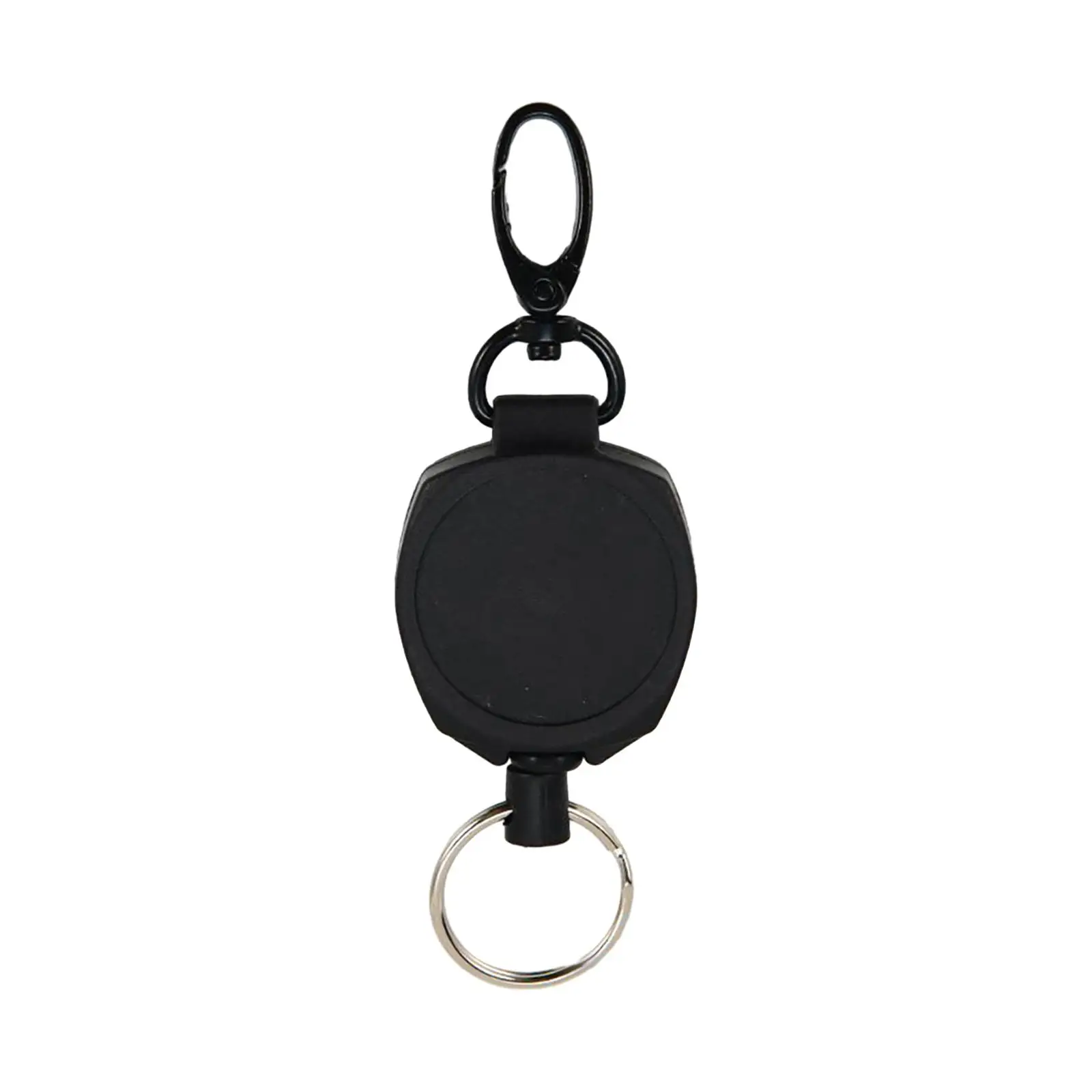 Retractable Keychain Heavy Duty Carabiner and Key Reel Durable with 23.62`` Nylon Cable for Outdoor Activities Men Women Camping