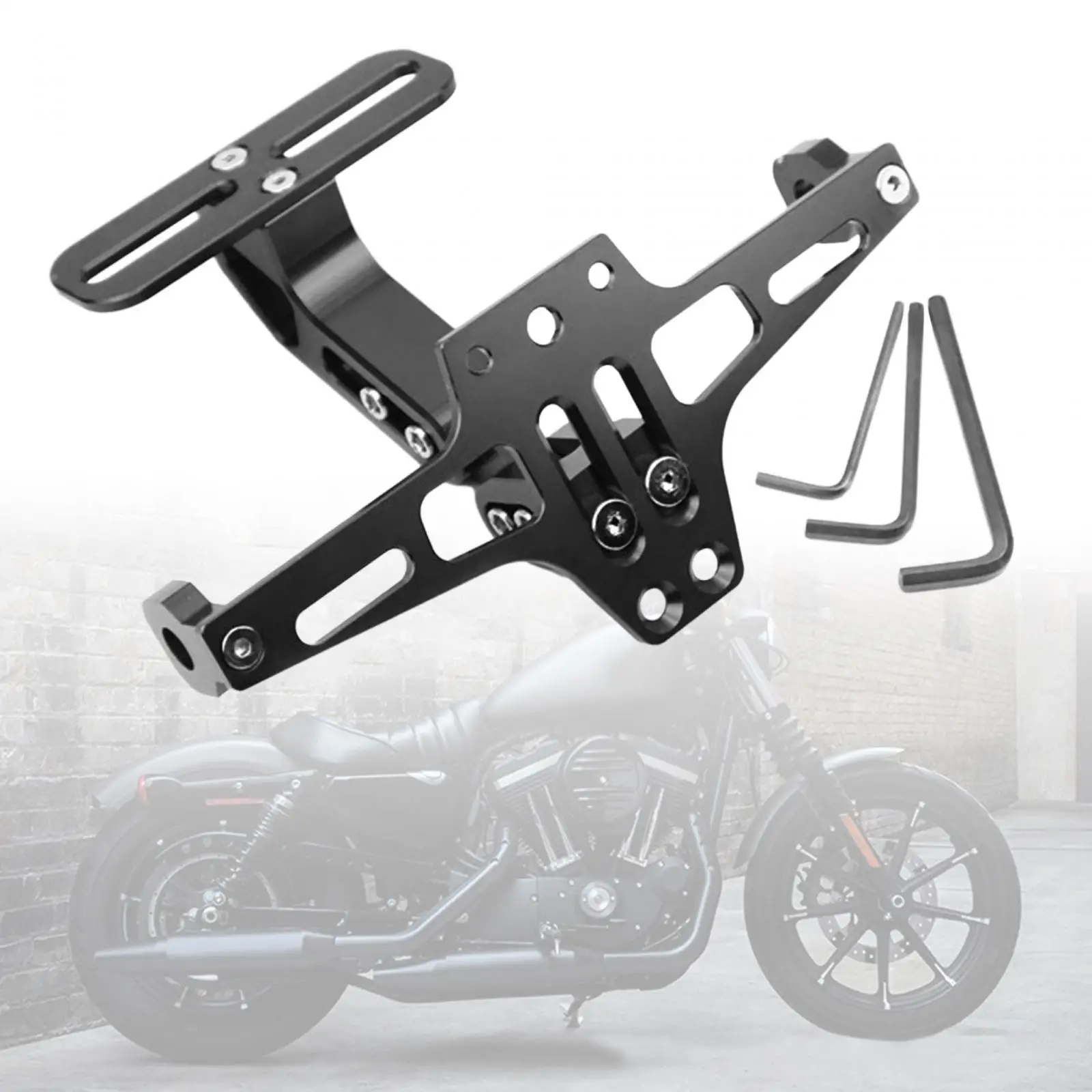 Motorcycle License Plate Bracket Adjustable Angle Motorbike Accessories Easy to