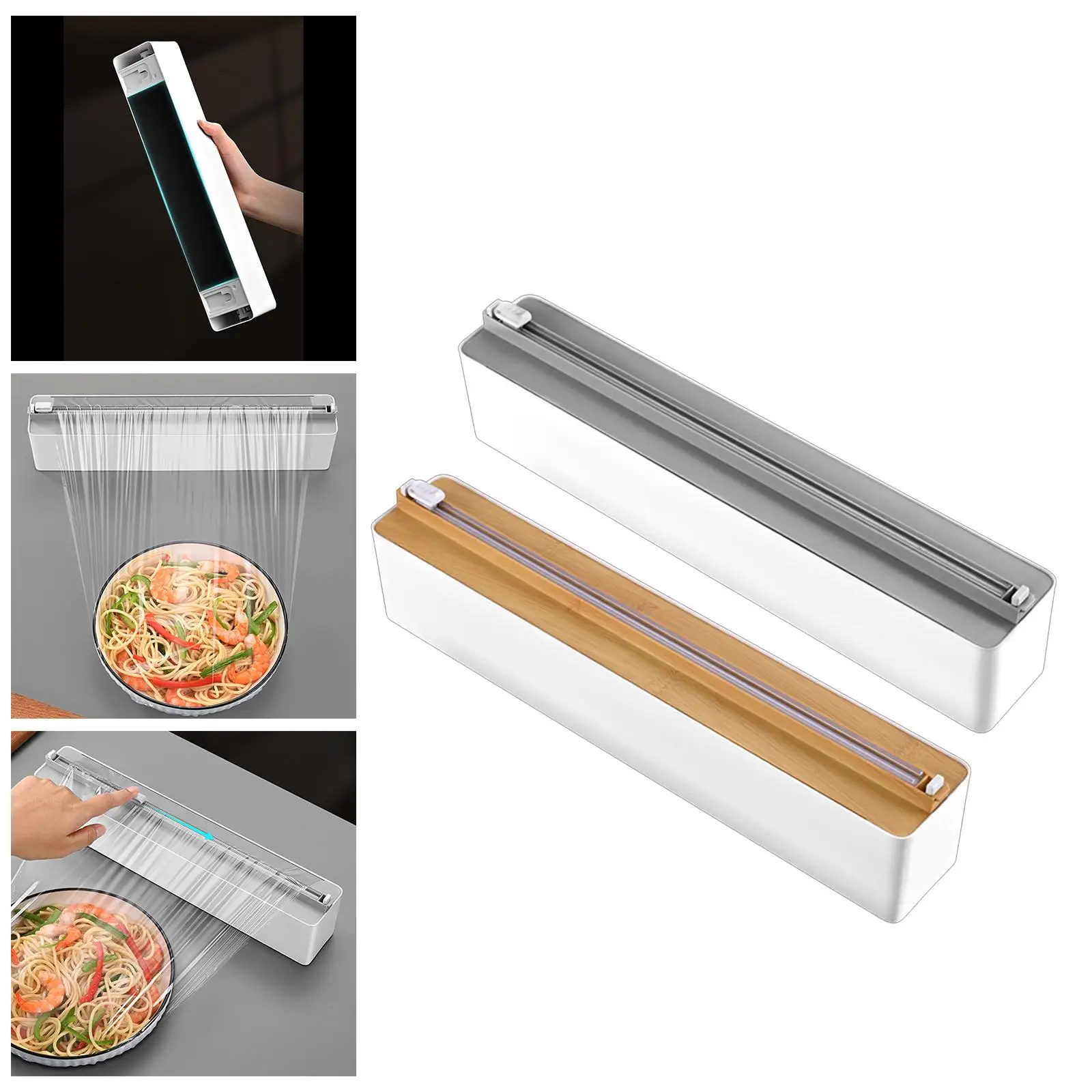 Reusable Cling Film Cutting Box Double Elastic Buckle Household for Restaurant