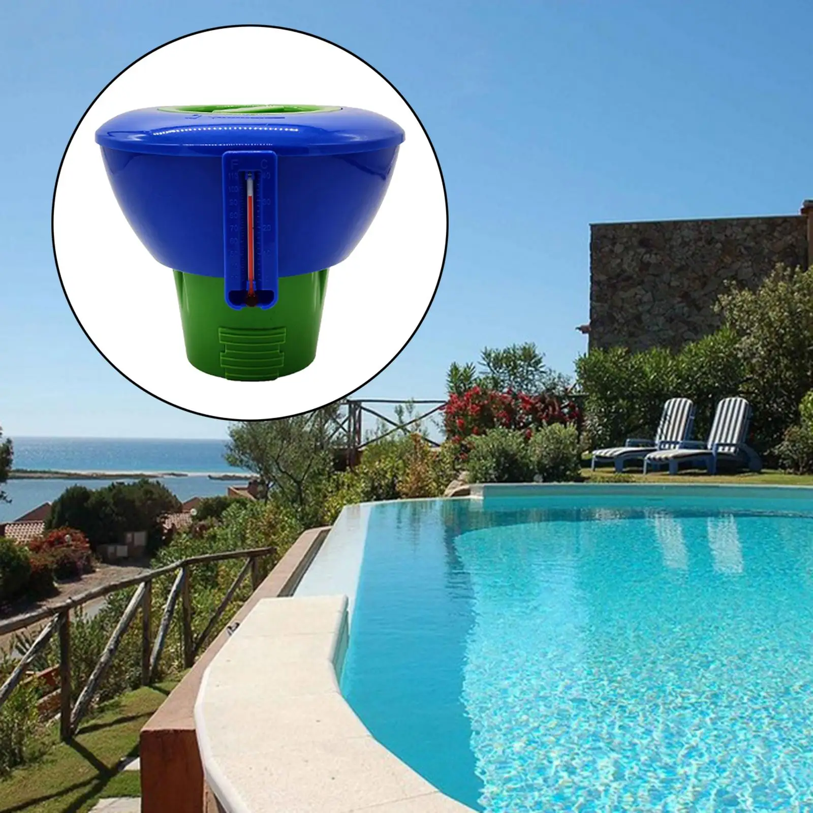 Pool  Dispenser with , Strong Floating Chlorine Dispenser for Swimming Pools, 7inch Tablet Holder