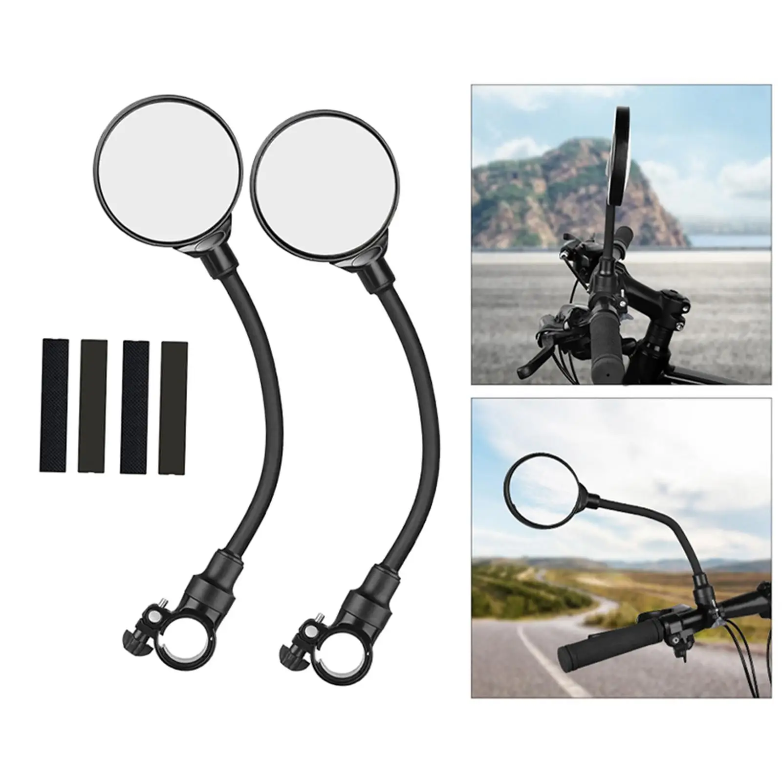 Bike Mirror Bicycle Rear View Mirrors Wide Angle Riding Motorcycle Universal