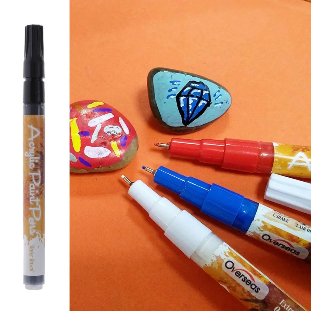 Fabric Markers Single Tip Black Pigment Fine Permanent Graffiti Coloring Fabric Pens. Child  & Non 