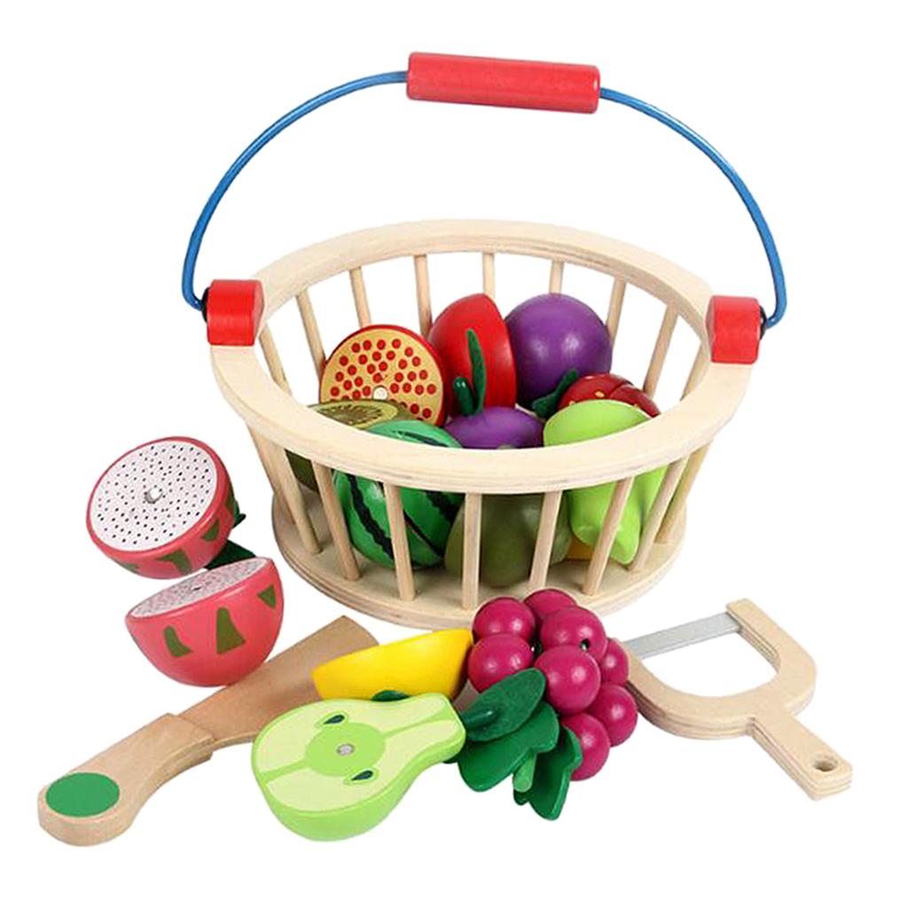 Farmer's Market Fruit and Vegetable Set, Kids Pretend Play Cutting Food , 12 Piece/Set, Ages 3+