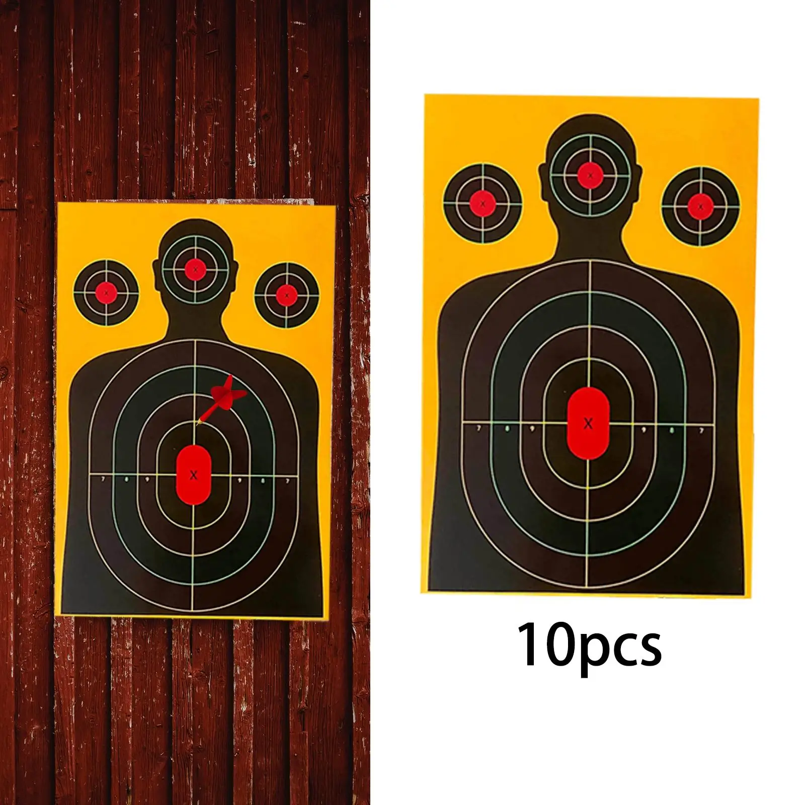 10x Silhouette Target Wargame without Stand Hunting Practice Hunting Training Catapults Sport Letter Partition Training Target