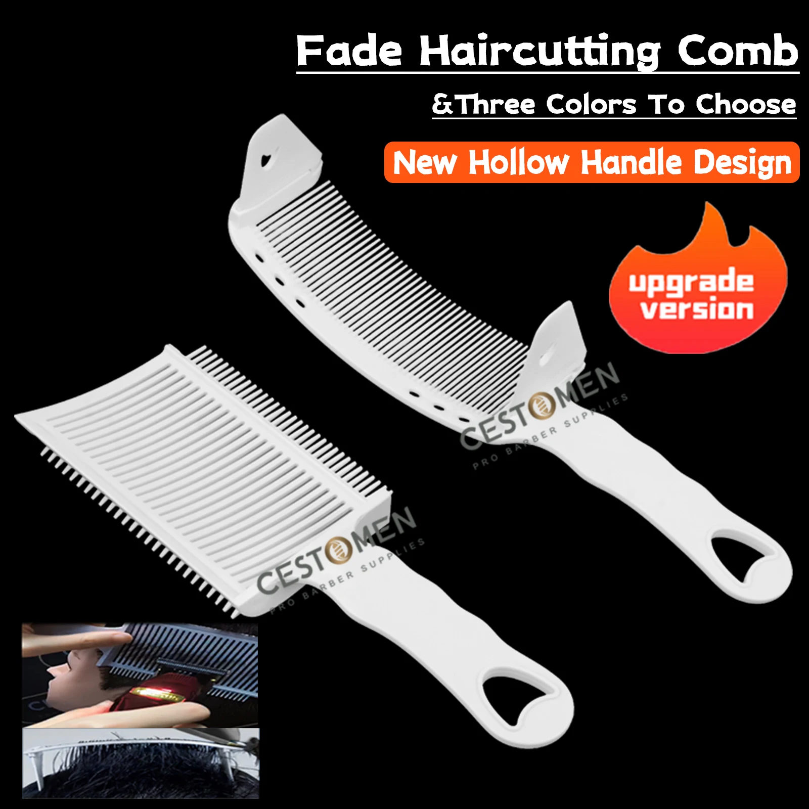 Best of Fading Comb Professional Barber Clipper Blending Flat Top Hair Cutting Comb For Men Heat Resistant Fade Combs Salon Styling Tool Reviews & Tips