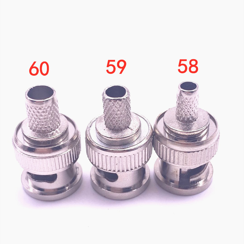 Conectores macho Crimp Plug para câmera CCTV,