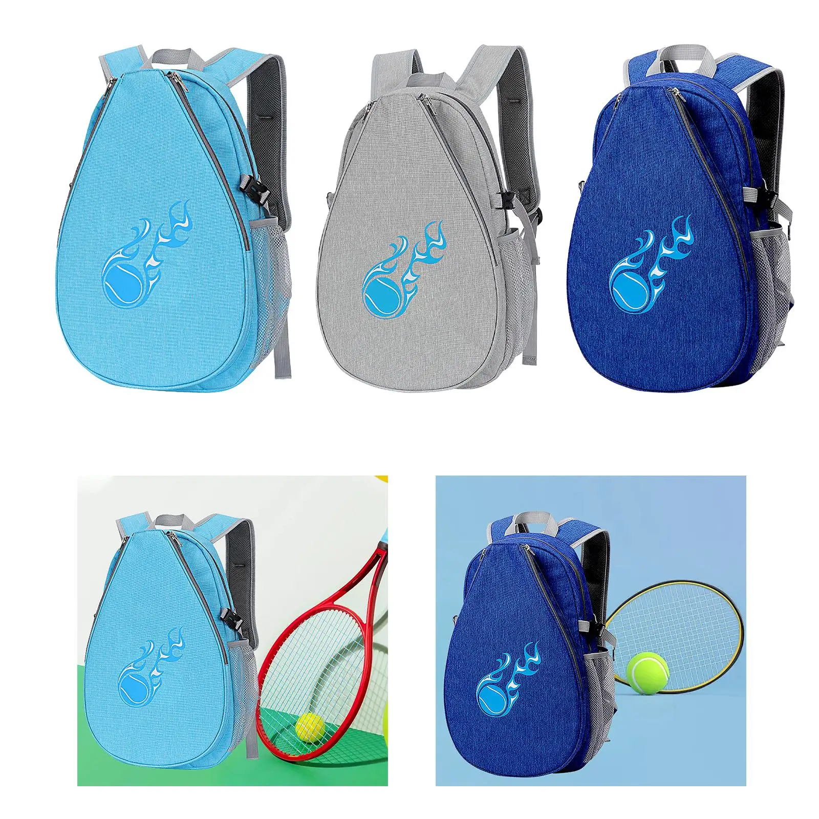 Tennis Backpack Portable Racquet Carrying Bag Tennis Bag Large Capacity for Squash Racquet, Badminton Racquet, Tennis Racket