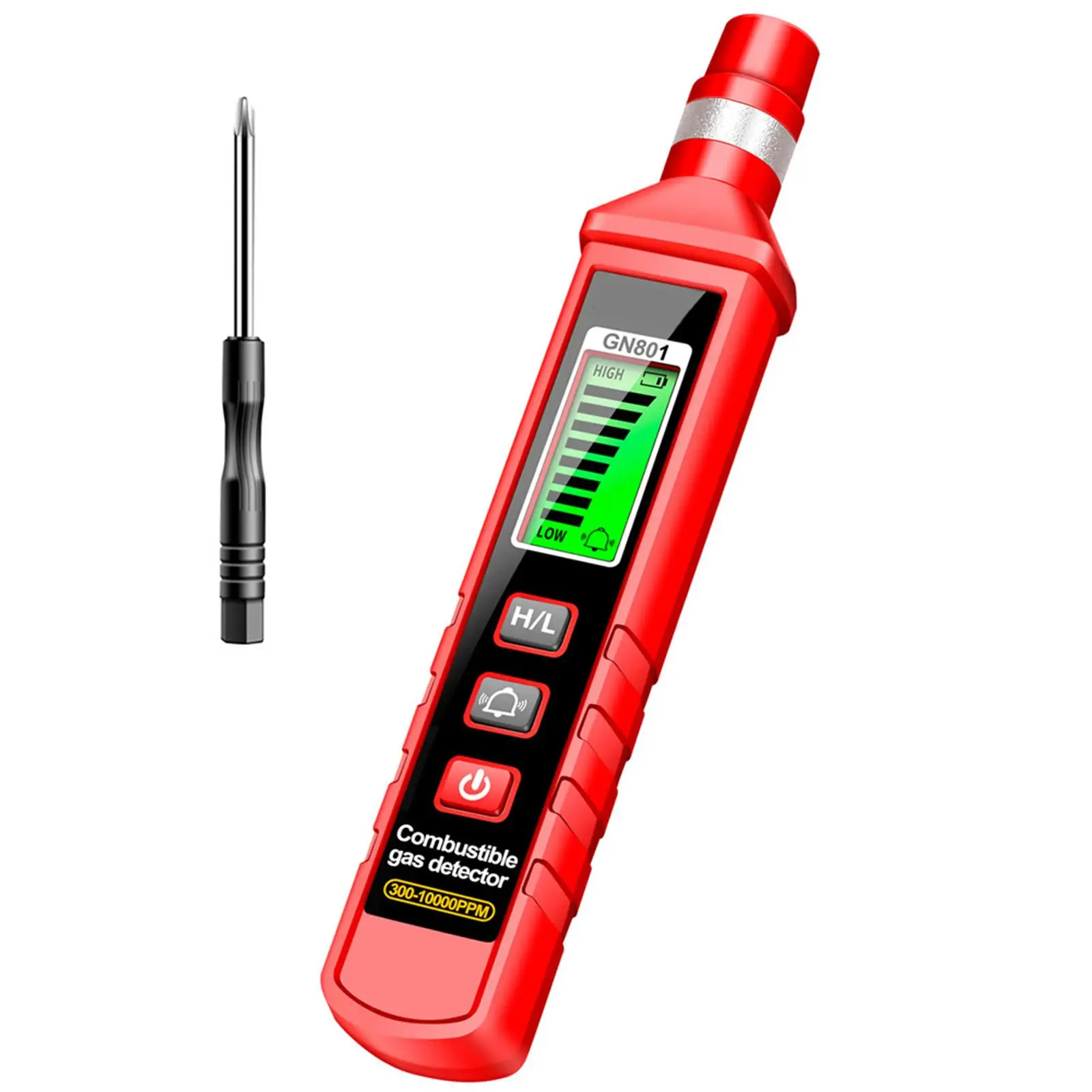 Gas Leak Tester Digital Display with Audible and Visual Alarm Gas Detection Pen Gas Tester Portable Gas Sniffer for RV Home