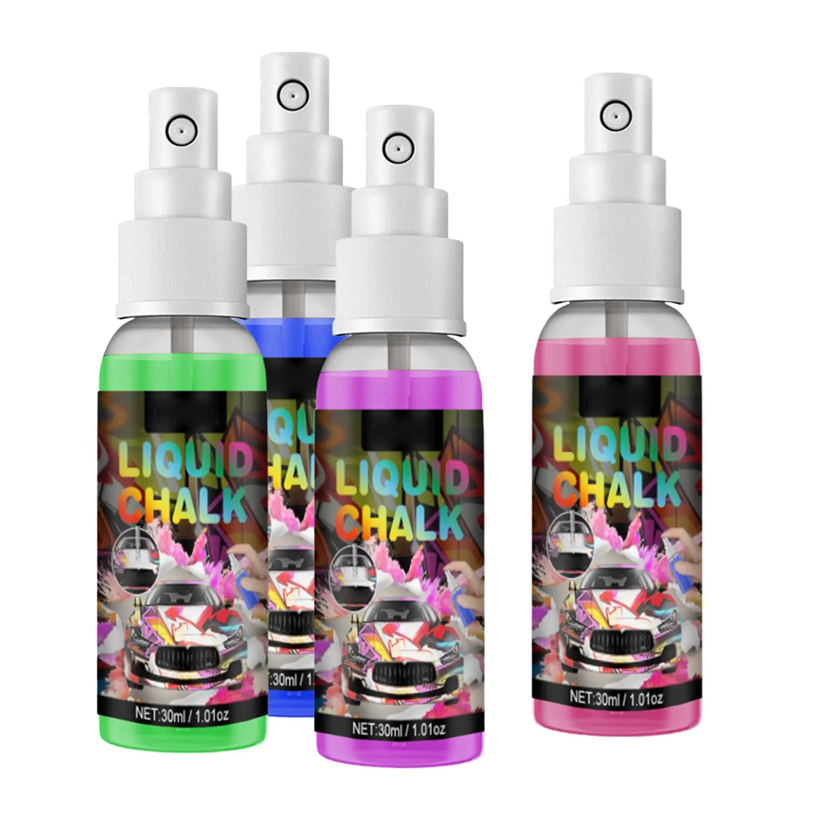 1.01oz Graffiti Chalk Spray Paint Painting Washable Marker Street Art Mural Liquid Chalks for Marking DIY Crafts Indoor Outdoor