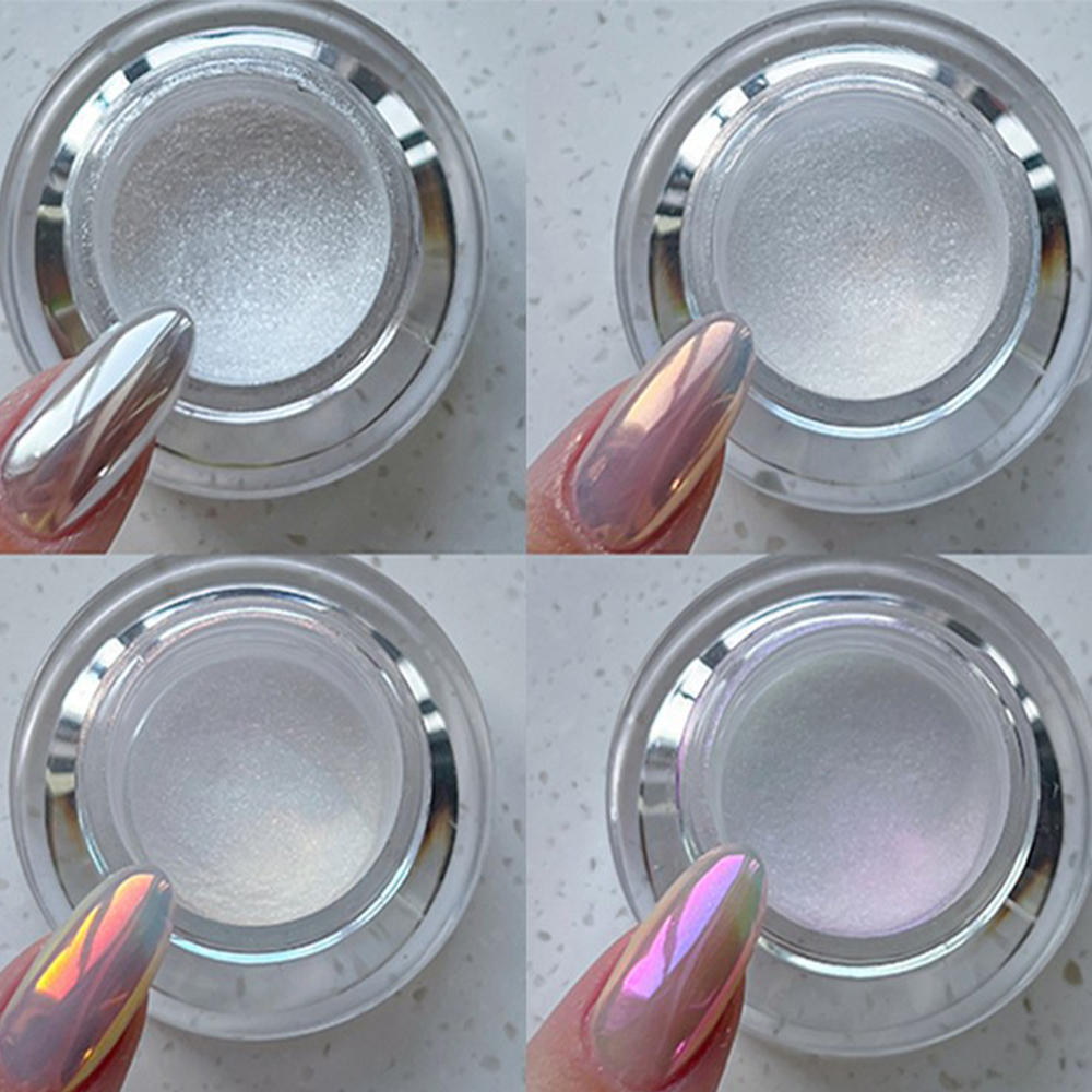 Best of 2023&#039;s Moonlight Mirror Glitter Powder Net-0.2g Metallic Silver Effect Chrome Powder 1*Jar Aurora Magic Mirror Manicure Powder P Reviews & Tips