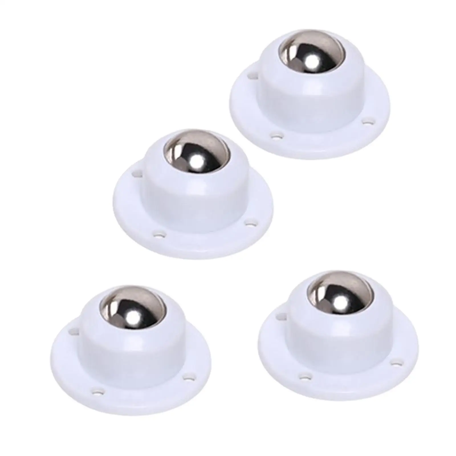 4x Mini Swivel Wheels Self Adhesive Stainless Steel Sticky for Trash Can