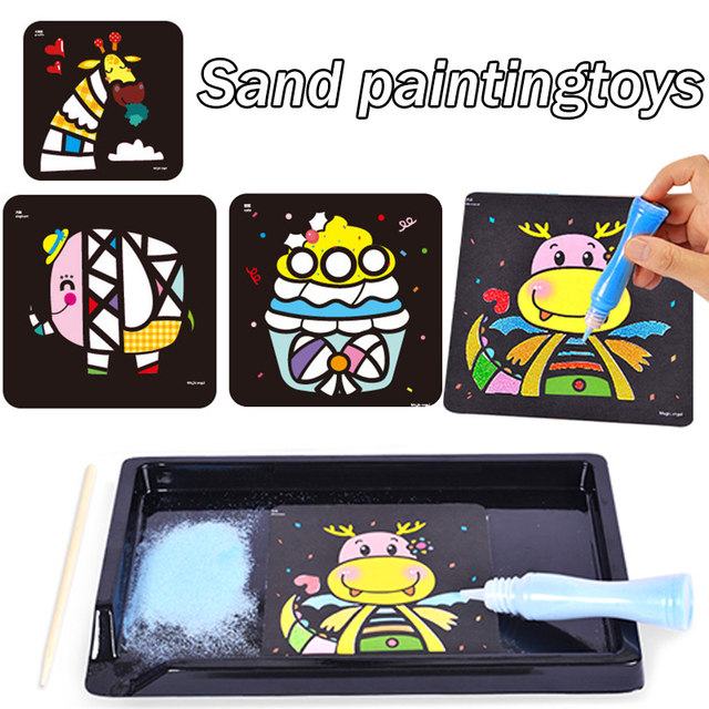 Colored Sand Painting Artists Kit 10 Color Kids' Sand Art Kit with