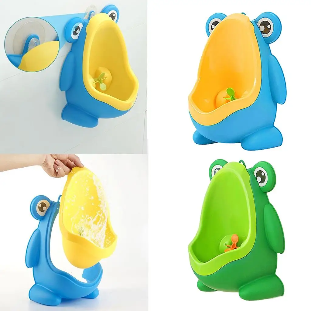 Frog Little  Pee Toilet Children Training Potty Urinal Wall Mounted