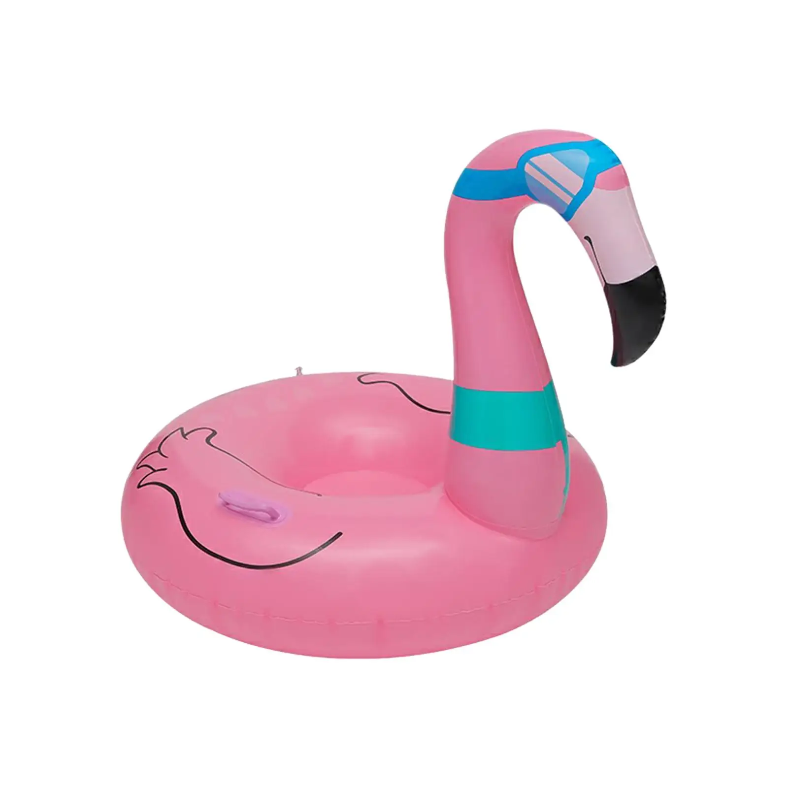 Inflatable Snow Tube Large Flamingo Snow Tube with Sturdy Handles for Outdoor