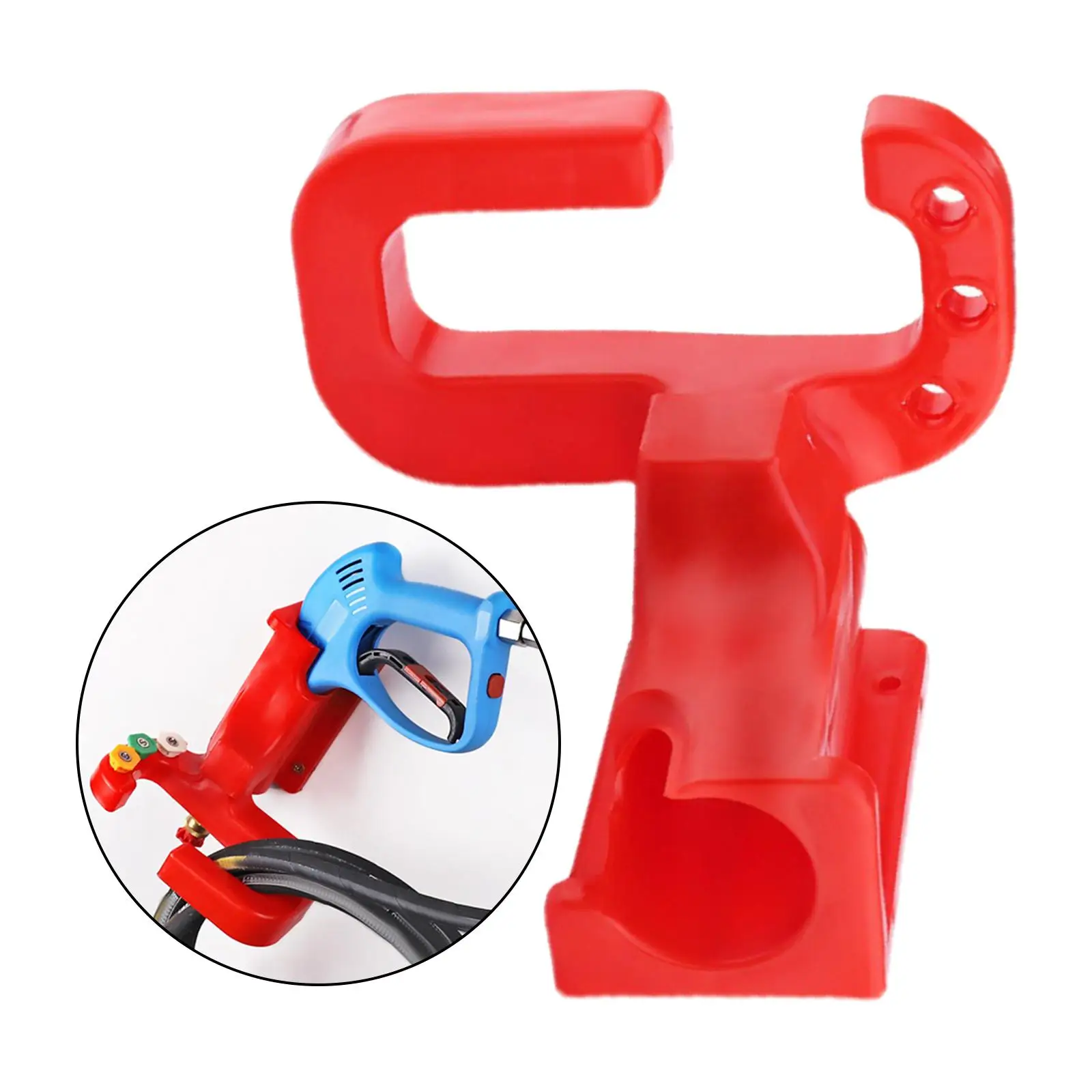 Car Washer Nozzle Holder Durable Multifunctional Hose Tools Hanger Wall Mount Spray Nozzle Holder for Garage Wall Workshop