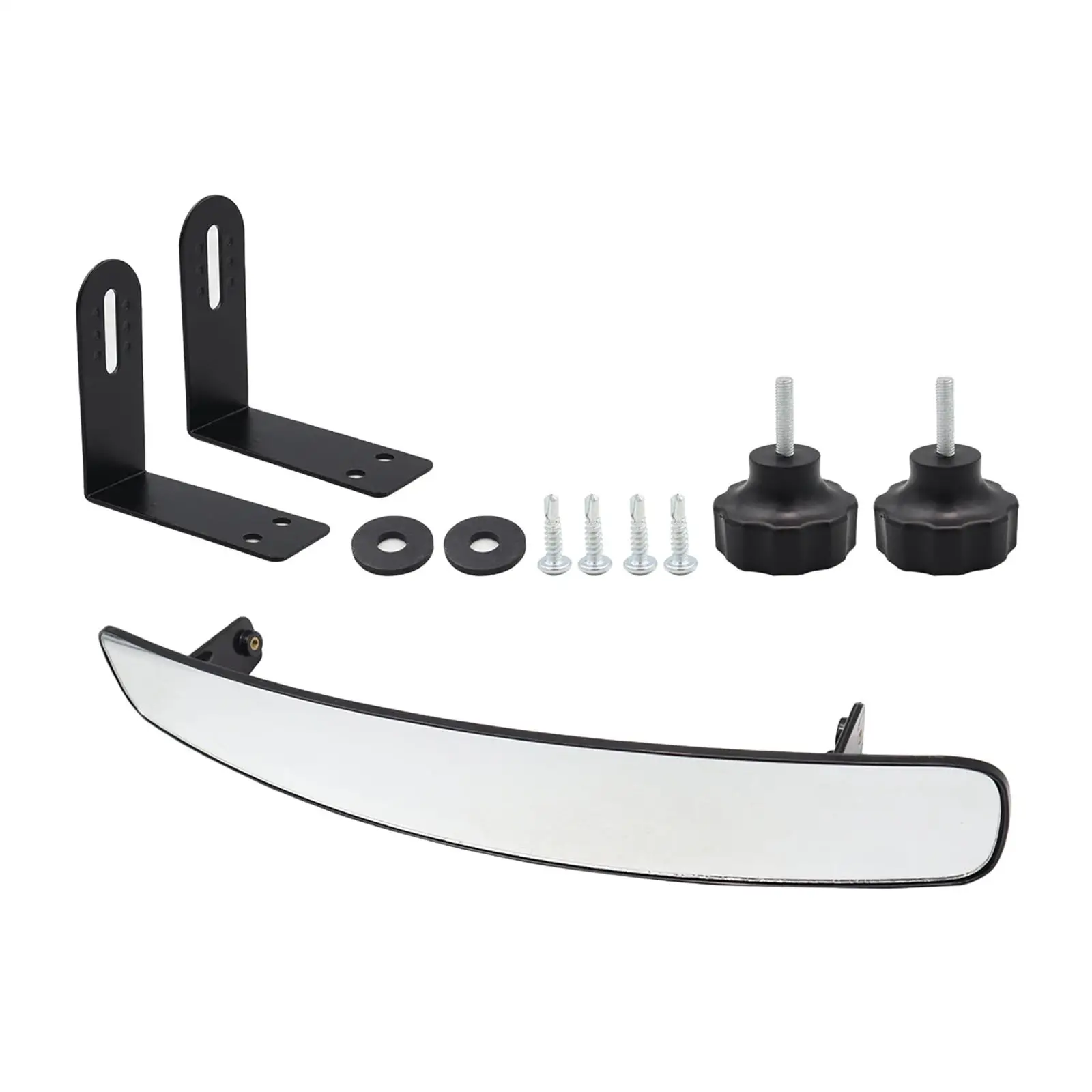 Black Golf Cart Rear View Mirror Accessory Spare Parts Clear Image Replaces 180 Degree Panoramic Rear View Mirror for Ezgo