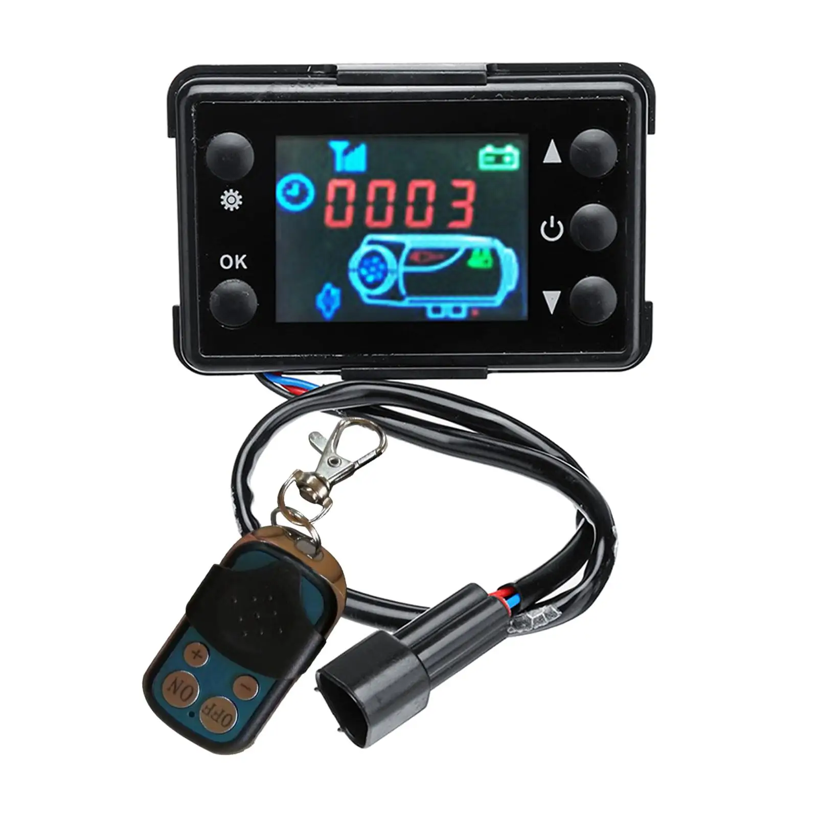 LCD Monitor Switch Accessories Controller Switch with Cable for Truck Air Heater