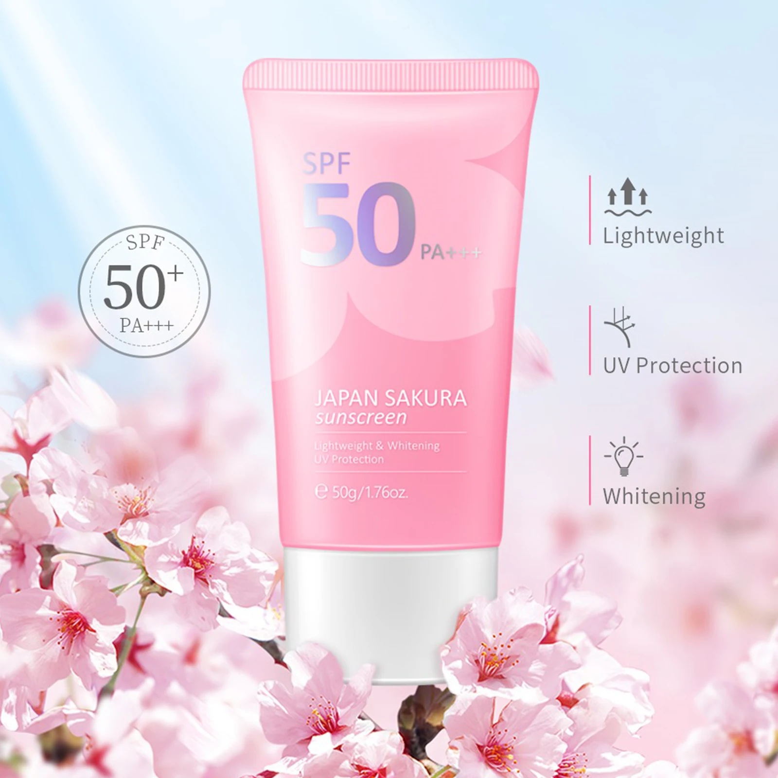 Best of LAIKOU Face Body Whitening Sakura Sunscreen Cream SPF50+ Refreshing Waterproof UV Protector Concealer Moisturizing Brightening Reviews & Tips