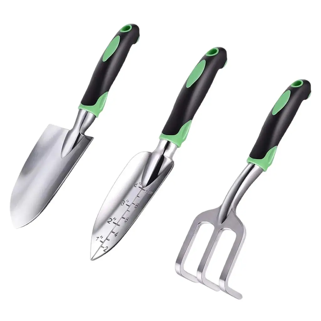 3Pcs Gardening Tool Set Hand Tool Heavy Duty Gardening Gifts for Planting Loosening Soil